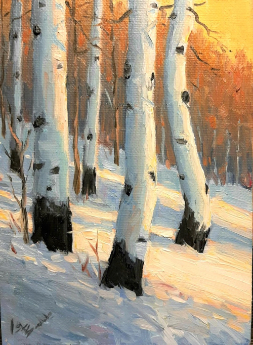 Winter's Glow 7x5 $190 at Hunter Wolff Gallery